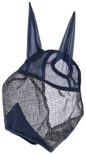 prisvärd flughuva med bra passform mot irriterande flugor insekter i hästens ansikte från covalliero med uv-skydd bra pris hästutrustning sommarskydd