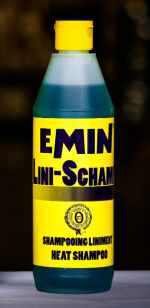 prisvärt linimentschampo lini-schampo till häst från emin svensktillverkat bra pris vård av häst värmande liniment rea kampanj