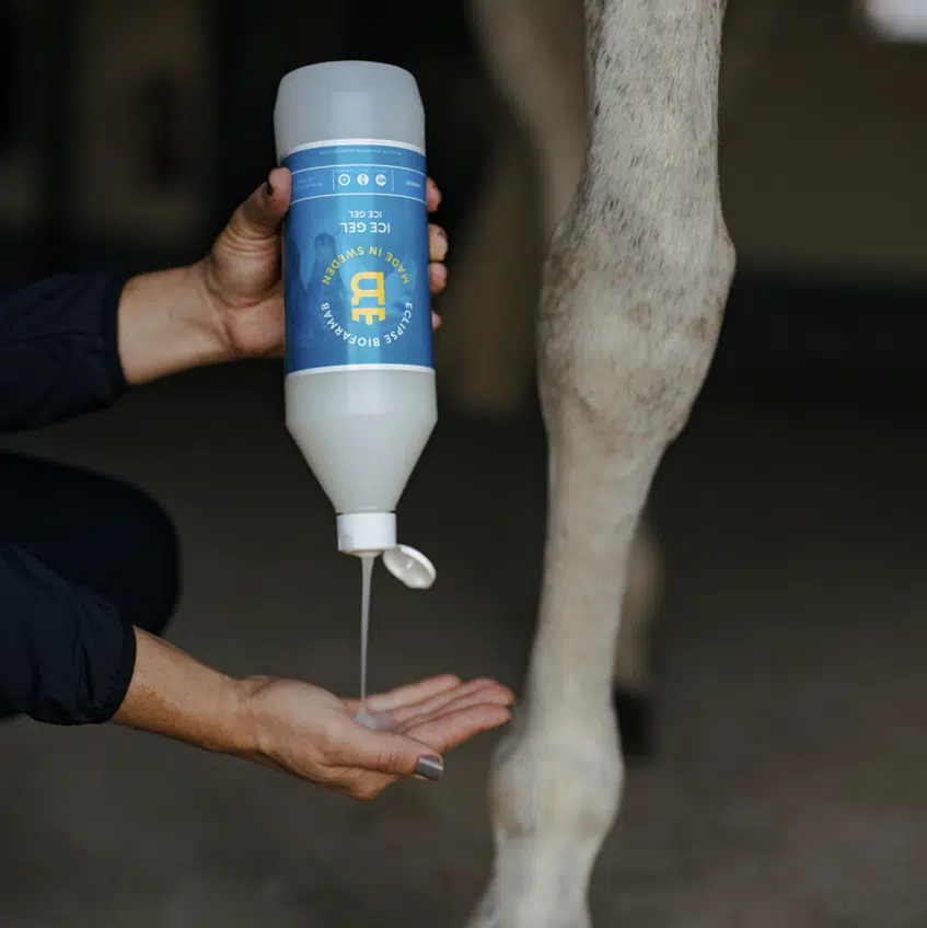 effektivt kylande liniment till häst människa från eclipse biofarmab ice gel 1000ml bra pris muskelvård för skada efter träning kyler snabbt senor leder