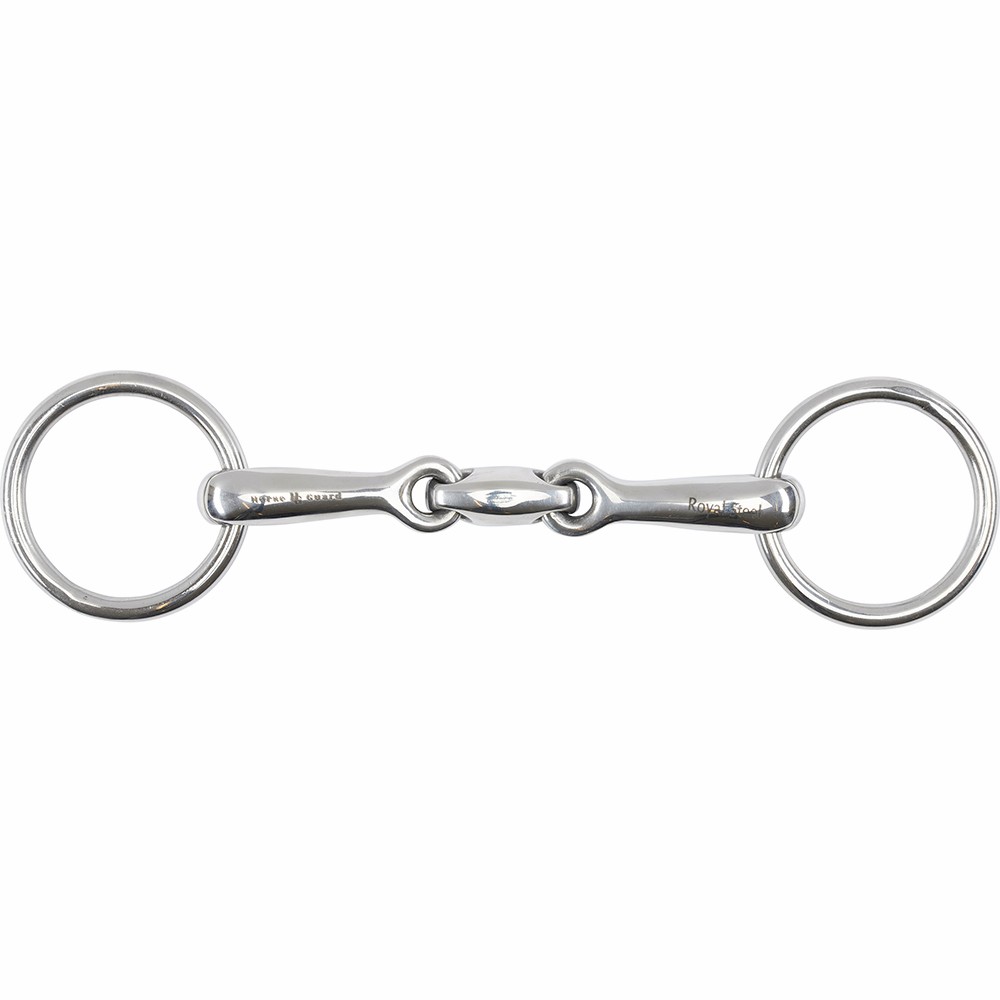trevligt ergonomiskt tränsbett 3-delat med lock-up funktion från royal steel horse guard bra komfort för hästens mun går inte upp i gommen