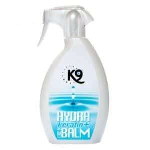 effektivt vårdande pälsglans spraybalsam till häst från svensktillverkade K9 hydra keratin + leave in balm reder ut man och svans REA KAMPANJ