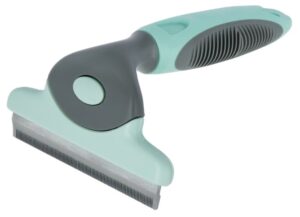 smidig enkel billig fällskrapa fällborste till djur häst hund katt 10cm blad från kerbl pet hair remover avtagbart blad tar bort lös underhår dött hår vid fällning bra pris pälsvård