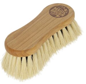 trevlig prisvärd borste till häst i fiber och tagel borst från magic brush combi kombi rengör på djupet tar bort damm populär exklusiv borste skön att hålla i bra pris hästutrustning pälsvård