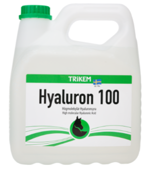 effektivt prisvärt fodertillskott till häst hyaluronsyra hyaluron100 från trikem smörjande för leder bra pris hästvård hästutrustning