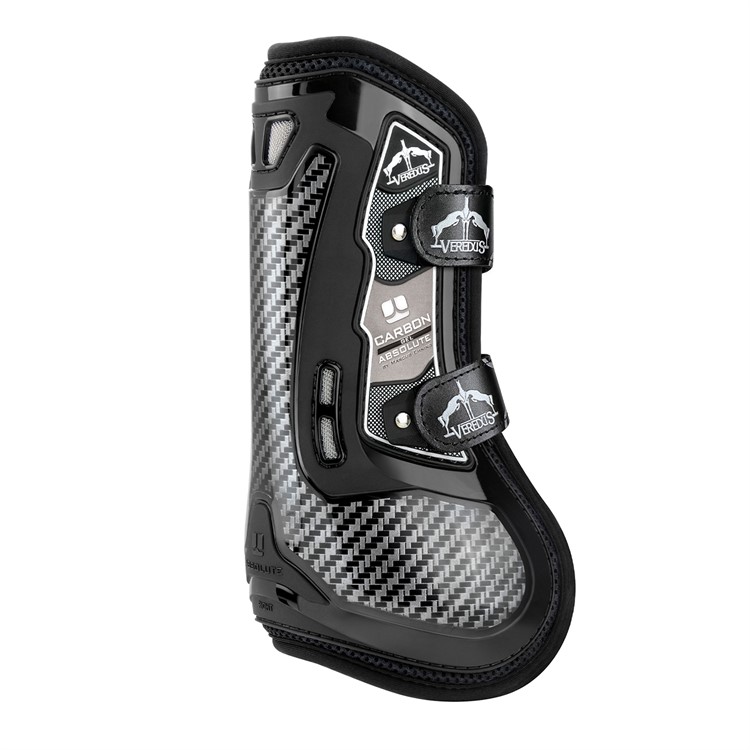 exklusiva senskydd benskydd till häst från veredus carbon gel absolute velcro sätts fast med kardborre har kolfiber extra skydd mot stötar slag mot hästens ben hög kvalité bra pris