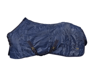tunt stalltäcke till häst light från hansbo sport trevligt prisvärt 50g brunt blått navy fri frakt fraktfritt