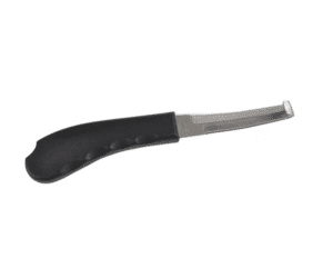 prisvärd dubbeleggad hovniv i klassisk design från hansbo sport för att verka hästarnas hovar och strålar med ergonomiskt handtag bra pris