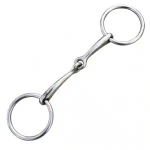 extra smalt tränsbett bridongbett 2-delat 10mm för ridning på kandar från hansbo sport med rörliga ringar loose rings bra pris hästutrustning