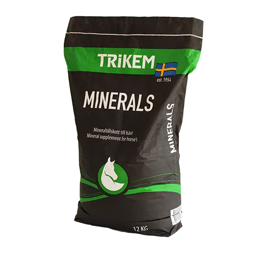 mineraler tillskott till häst bra pris vid stall bete komplettering av foderstat prisvärd mineral i storpack pellets från trikem för europeiska förhållanden svenska förhållanden