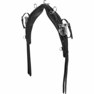 premium däckel sele till travhäst i hög kvalité från wahlsten för hästar med hög manke i läder leather line klicksele QH
