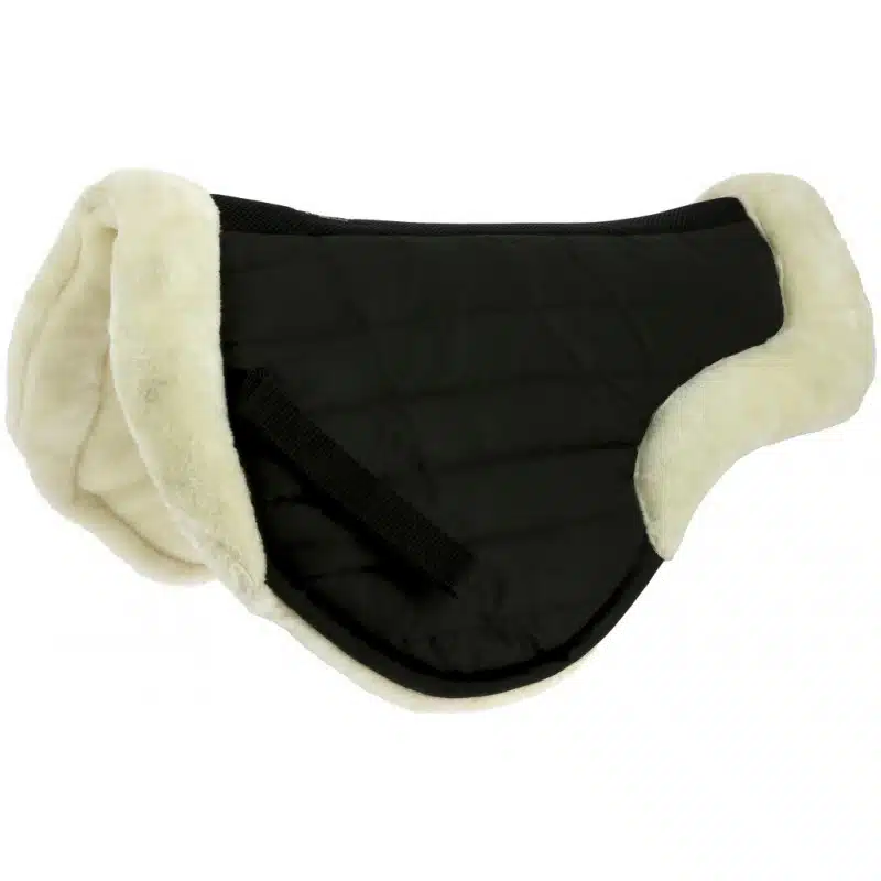 prisvärd sadelpad som ger stötdämpning med mesh teddy från equithéme cushion back pad bra pris sadeltillbehör hästutrustning