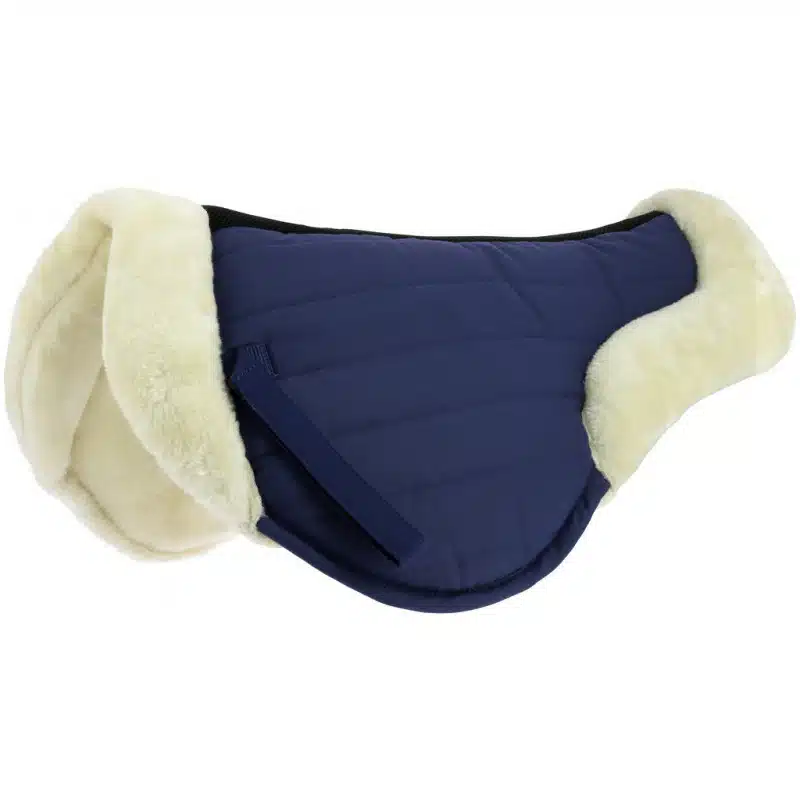 prisvärd sadelpad som ger stötdämpning med mesh teddy från equithéme cushion back pad bra pris sadeltillbehör hästutrustning
