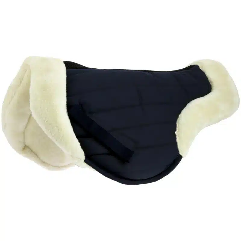 prisvärd sadelpad som ger stötdämpning med mesh teddy från equithéme cushion back pad bra pris sadeltillbehör hästutrustning