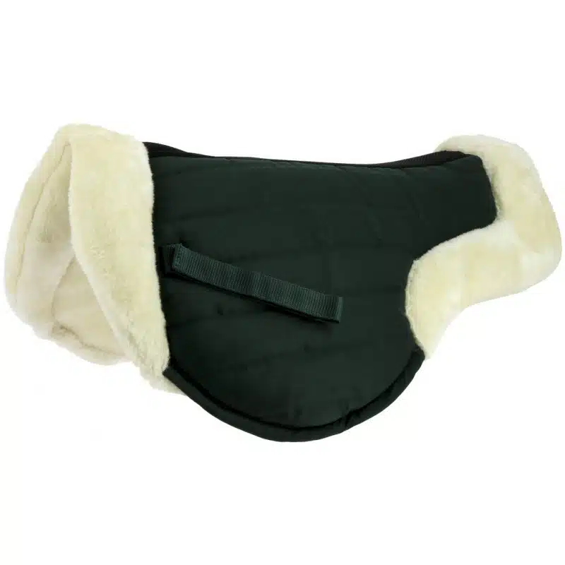 prisvärd sadelpad som ger stötdämpning med mesh teddy från equithéme cushion back pad bra pris sadeltillbehör hästutrustning