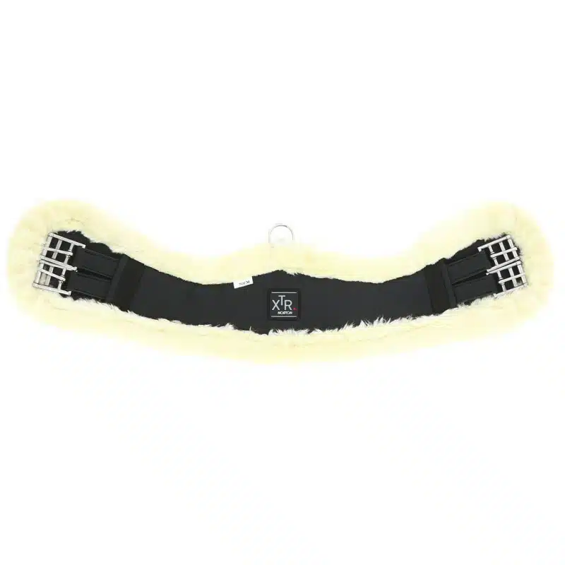 dressyrgjord teddy fusk syntetiskt fårskinn motverkar skav från norton xtr mouton synthetique bra pris sadeltillbehör hästutrustning