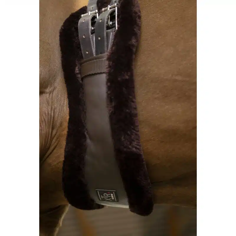 dressyrgjord teddy fusk syntetiskt fårskinn motverkar skav från norton xtr mouton synthetique bra pris sadeltillbehör hästutrustning