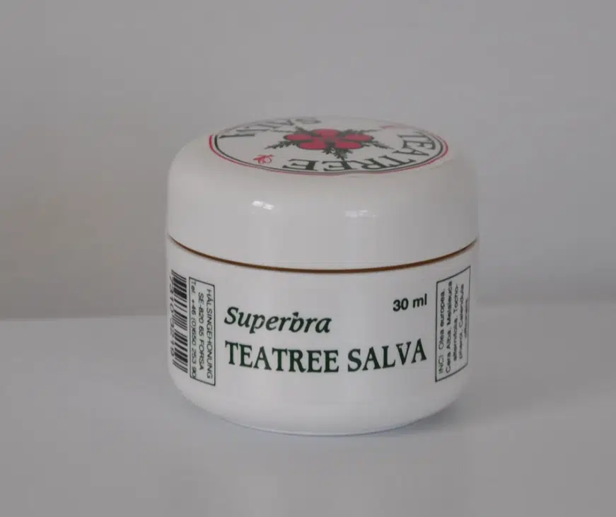 superbra tea tree salva för hudirritationer bistick svampinfektioner acne på människa häst från jennys salvor bra pris