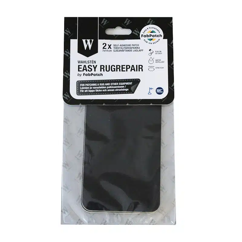 smidig enkel effektiv laglapp till hästtäcke vattentätt 2-pack från wahlsten easy rugrepair lagar revor i täcke bra pris hästtäcken