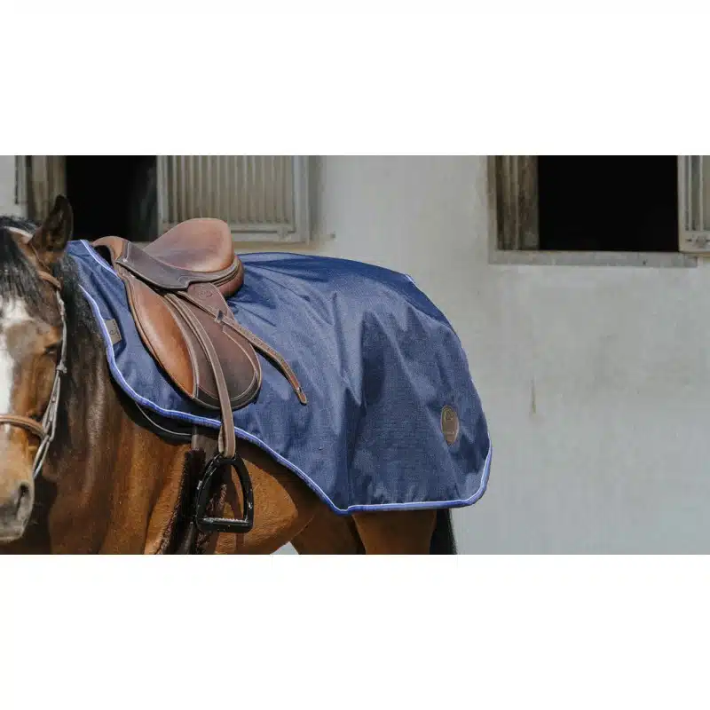 prisvärt skrittäcke ländtäcke vattenavvisande fleecefodrat slitstarkt från equithéme classic 1200D håller hästen varm torr vid ridning bra pris hästutrustning