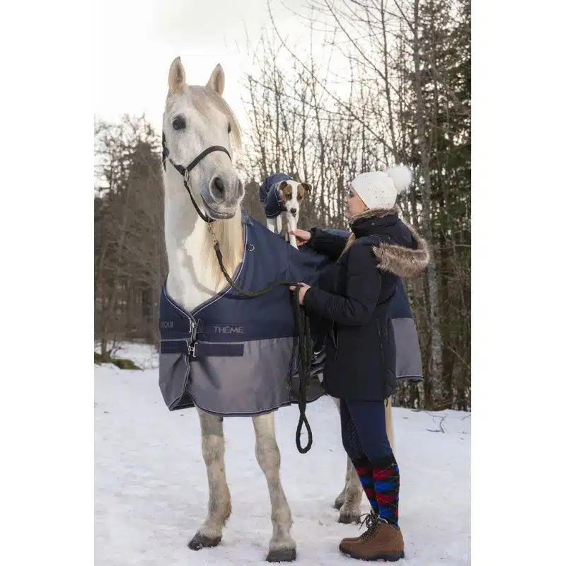prisvärt vintertäcke 300g 600D hästtäcke från equithéme tyrex magklaff stor svansklaff bra passform bra pris hästutrustning