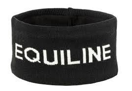 exklusivt pannband stickat från equiline fascia con logo fleecefodrat stilrent med logga i vitt bra pris ridkläder märkeskläder