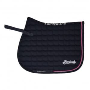 exklusivt hoppschabrak schabrak allroundschabrak till häst ridning från kingsland rigaud stilrent bling rosa bra passform bra pris hästutrustning