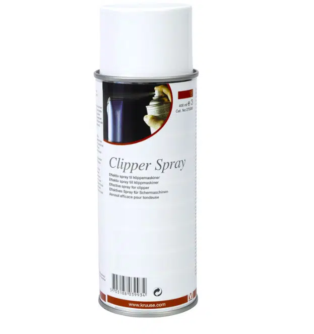 SAXOLJA clipper spray KLIPPMASKINSOLJA FRÅN kruuse 400ML FÖR ATT SMÖRJA skären på klippmaskinen bra pris vård häst rea kampanj