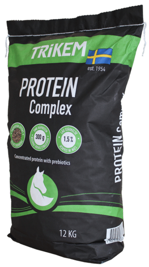 protein tillskott till häst från trikem svensktillverkat för muskel uppbyggnad tunn överlinje protein complex 12kg häst fodertillskott bra pris
