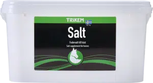 effektivt fodertillskott till häst salt vid svettning lös avföring när hästen inte fåt i sig tillräckligt med salt via saltsten från trikem bra pris hästutrustning hästvård REA KAMPANJ