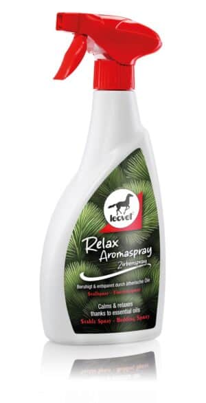 lugnande spray till häst för transport klippning träning tävling från leovet eteriska oljor aroma relax spray 500ml bra pris vårdprodukter häst ryttare rea kampanj