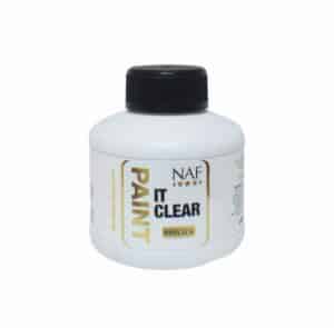 effektivt hovlack från naf till häst paint it clear 250ml för tävling uppvisning för att ge blanka hovar med borste bra pris hästvård hovvård rea kampanj