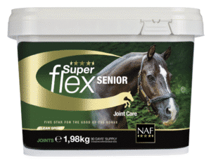 effektivt ledtillskott till häst från naf superflex senior för den äldre hästen bättre leder minskar stelhet bra kvalité bra pris fodertillskott häst rea kampanj 1,98kg