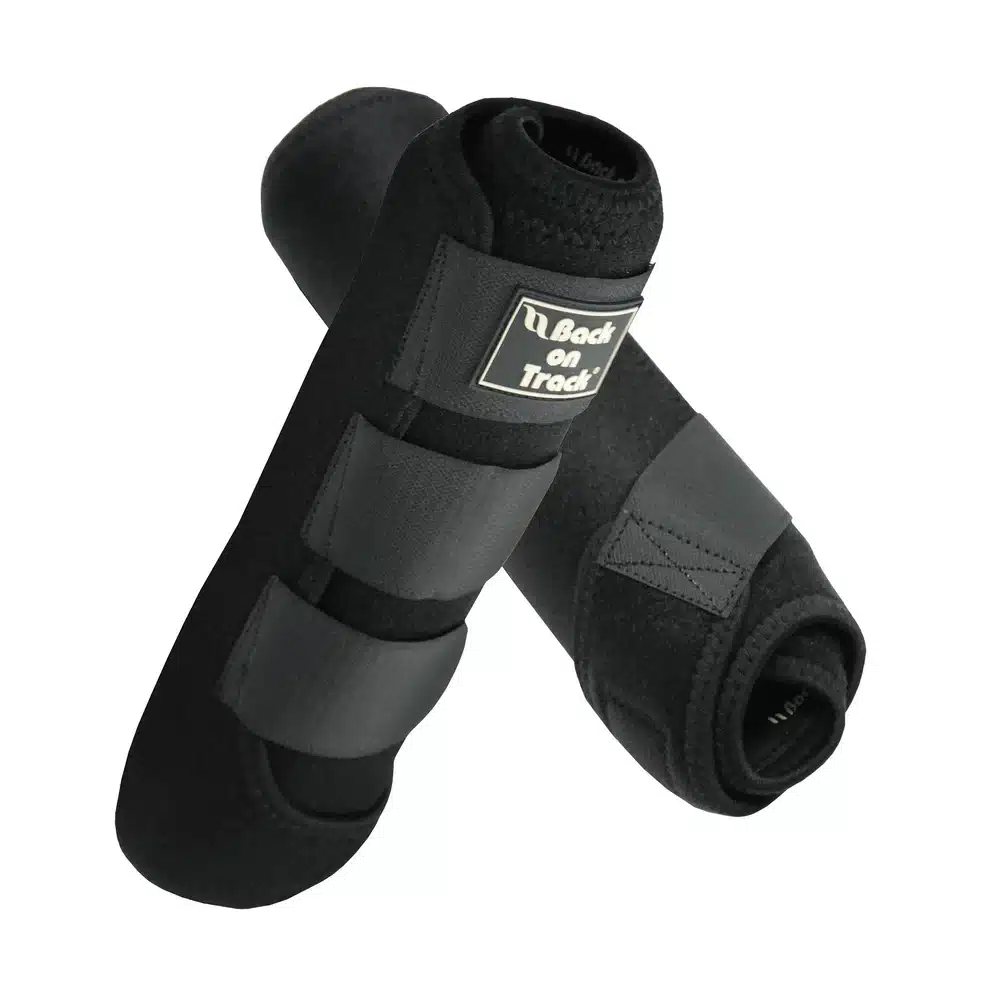effektiva skyddande benskydd snabbandage med kardborre för hästens ben skyddar mot slag strykningar vid arbete från back on track welltex exercise boot supreme bra pris hästutrustning fri frakt fraktfritt