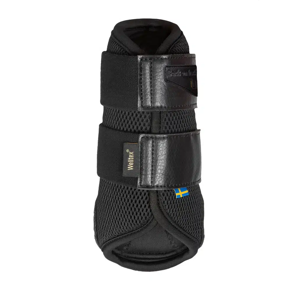 effektiva skyddande lätta benskydd strykkappor till häst från back on track airflow brush boot med welltex ökar blodcirkulation skyddar mot slag bra pris hästutrustning fri frakt fraktfritt