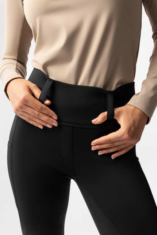 fodrade ridbyxor ridtights från horze anya hybrid fodrade helskodda silikon dam med mobilficka hög midja bra pris ridkläder fri frakt fraktfritt