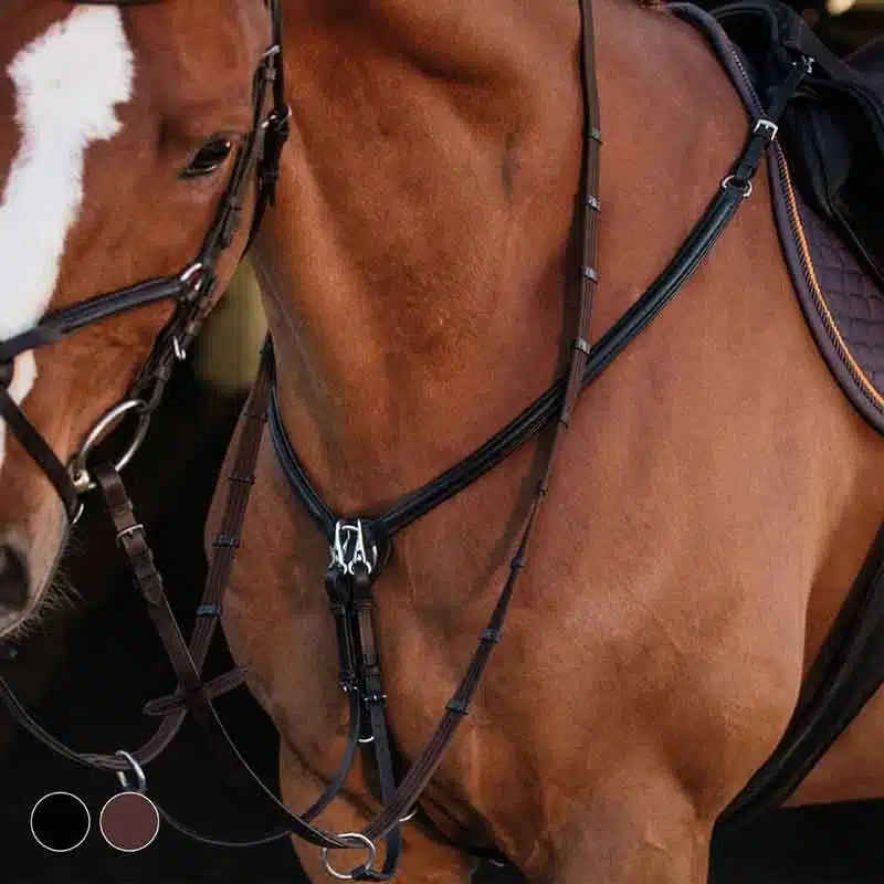 enkel prisvärd förbygel utan brygga från hansbo sportindigo med martingal förhindrar att hästen går högt med huvudet att sadeln glider bakåt bra pris hästutrustning fri frakt fraktfritt