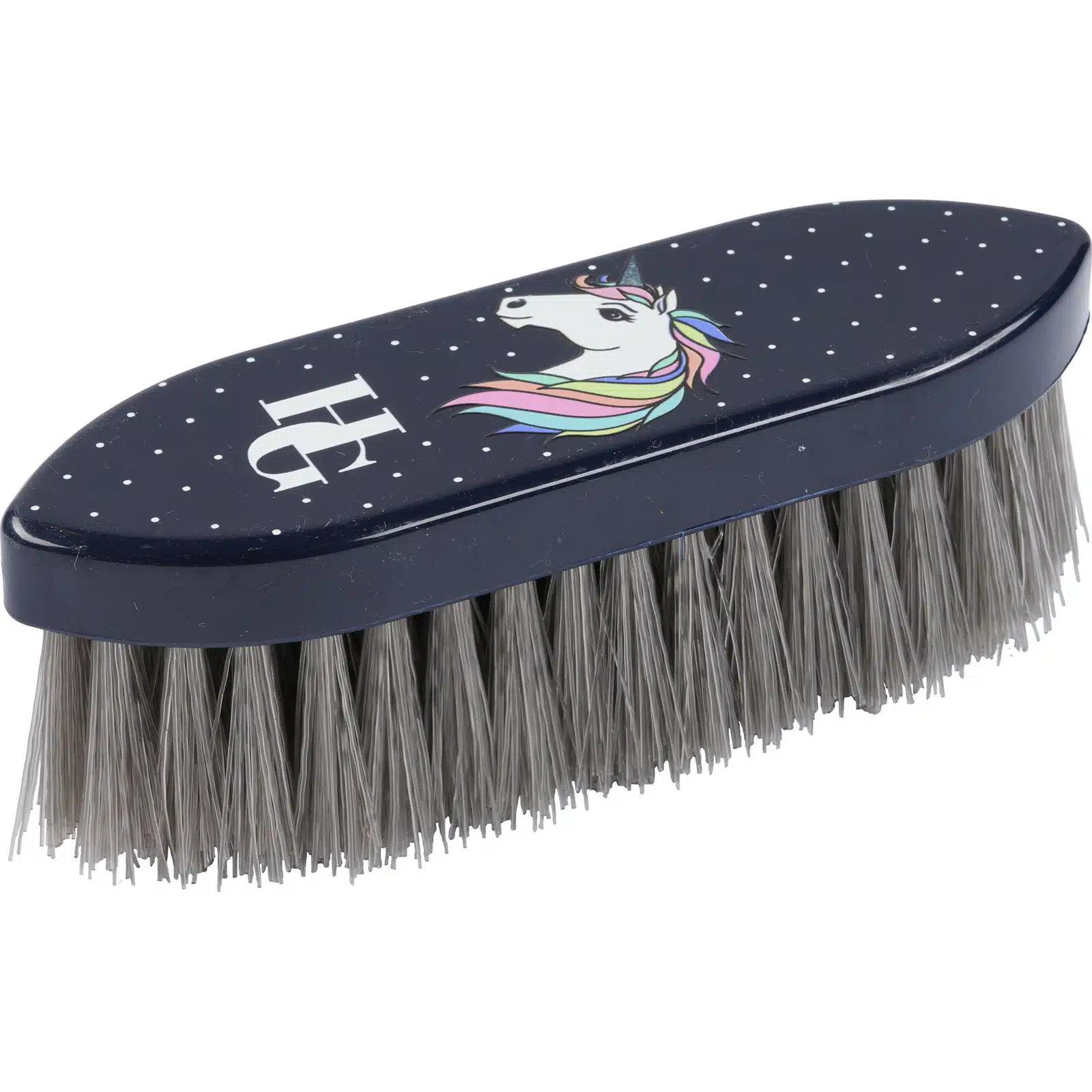 trevlig billig prisvärd enkel söt dandyborste för barn kids junior med enhörningstryck unicorn från horse guard dany brush HG bra pris pälsvård häst