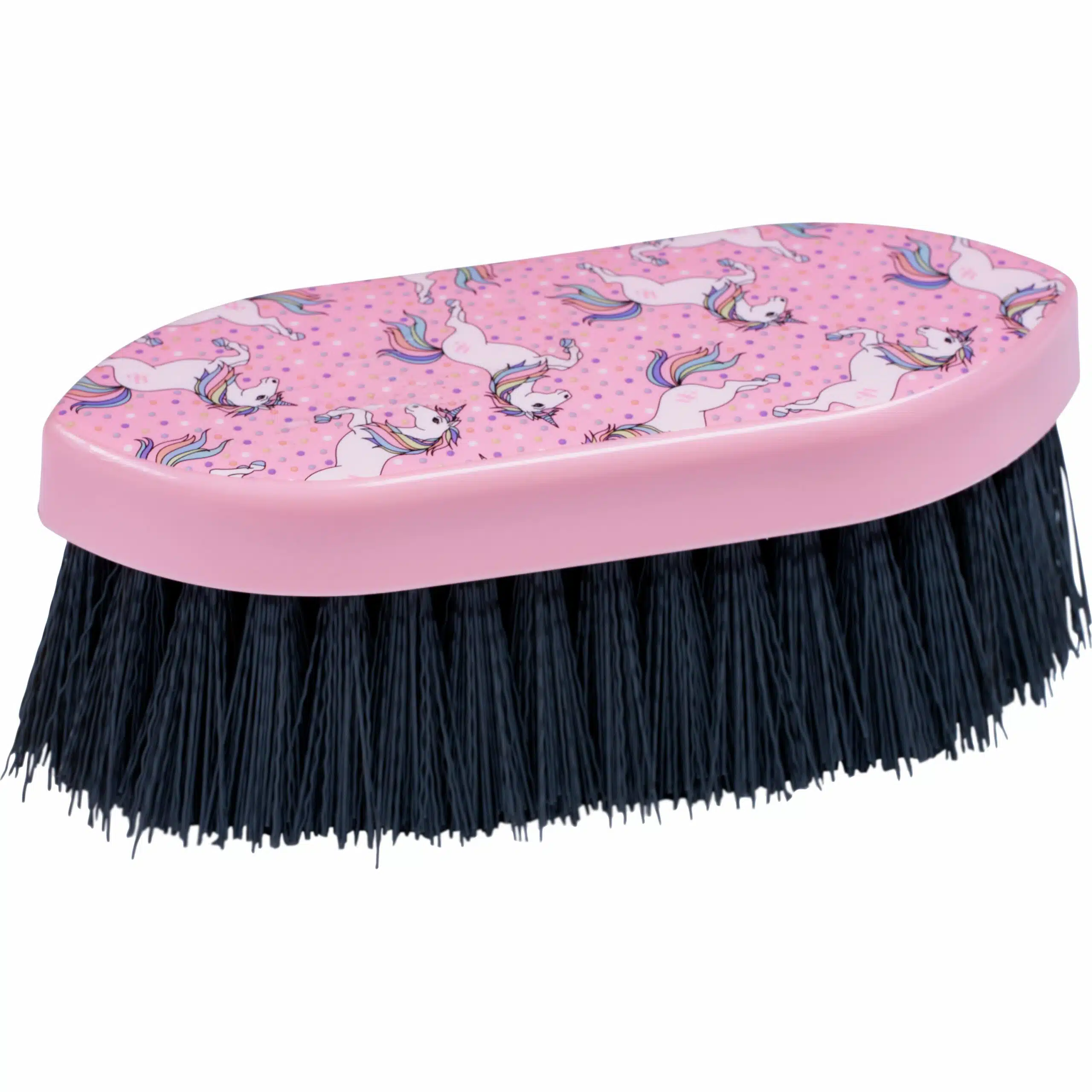 trevlig billig prisvärd enkel söt dandyborste för barn kids junior med enhörningstryck unicorn från horse guard dany brush HG bra pris pälsvård häst