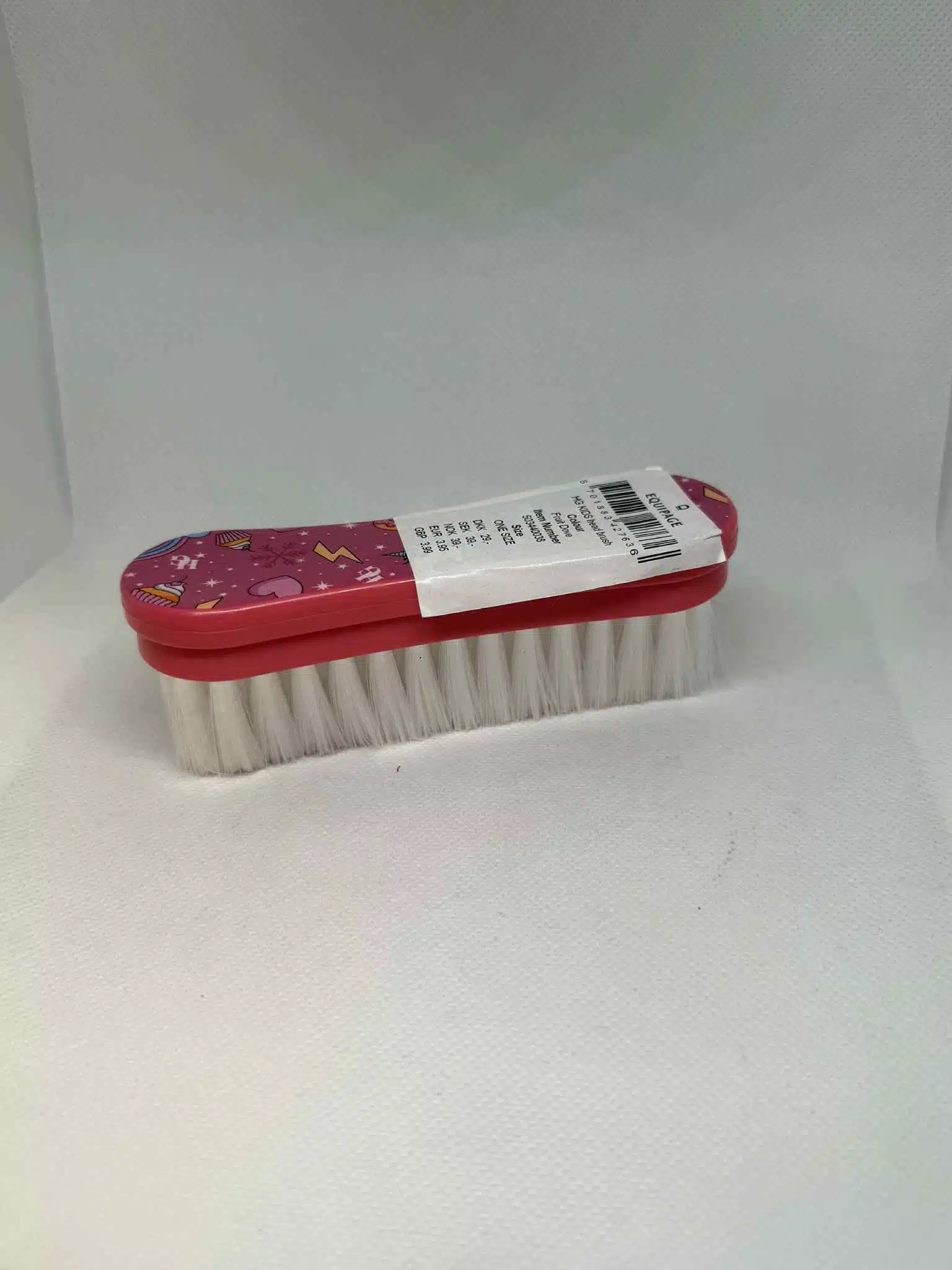 trevlig billig prisvärd enkel söt pannborste för barn kids junior med enhörningstryck unicorn från horse guard face brush HG bra pris pälsvård häst