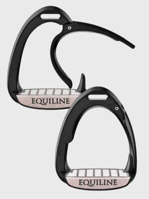 effektiva exklusiva säkra säkerhetsstigbyglar från equiline x-cel för hoppning motverkar skador vid fall från häste för ridning ryttare bra pris hästutrustning fri frakt fraktfritt