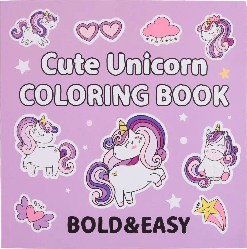rolig målarbok för den hästtokiga tjejen killen barnet 80 sidor av cute unicorn enhörningsbilder att fylla i från equipage bra pris present julklapp födelsedag