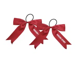 svansrosett röd rosett till hästens svans för hästar som sparkar varning för bakskygga eller mötesskygga hästar från hanbso sport 15cm 2-pack bra pris hästutrustning tävling