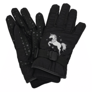 trevlig varm vinterridhandske ridhandske junior fodrad siri winter glove unicorn med silikongrepp i handen för ryttare barn ridning bra pris ridkläder