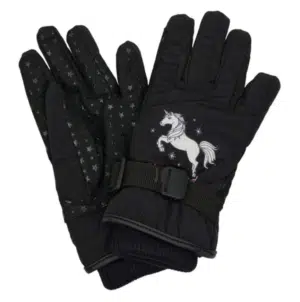 trevlig varm vinterridhandske ridhandske junior fodrad siri winter glove unicorn med silikongrepp i handen för ryttare barn ridning bra pris ridkläder