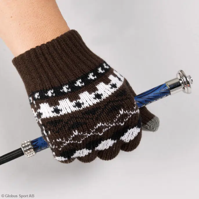 Globus Sport Ridhandske - Magic Ridhandske för ridning av hästar, detta är en enkel och prisvärd handske som passar de flesta händer och ger ett bra grepp om tyglarna med bokstäver Jacquard