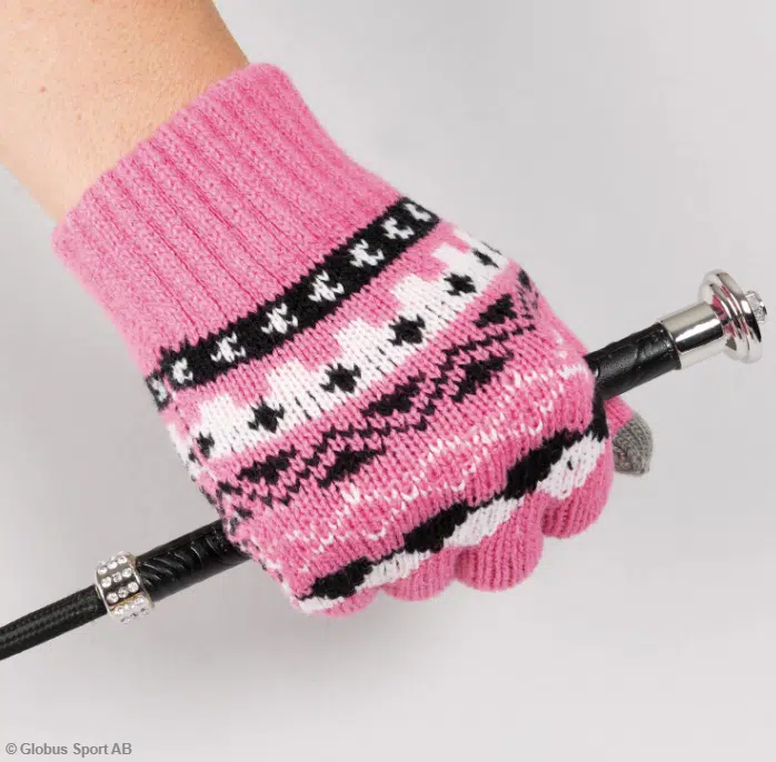 Globus Sport Ridhandske - Magic Ridhandske för ridning av hästar, detta är en enkel och prisvärd handske som passar de flesta händer och ger ett bra grepp om tyglarna med bokstäver Jacquard