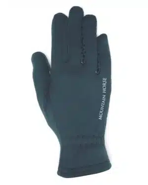 mjuk ridhandske fodrad fleece för ryttare från mountain horse tunna vinterhandskar comfy glove med silikongrepp bra pris ridkläder
