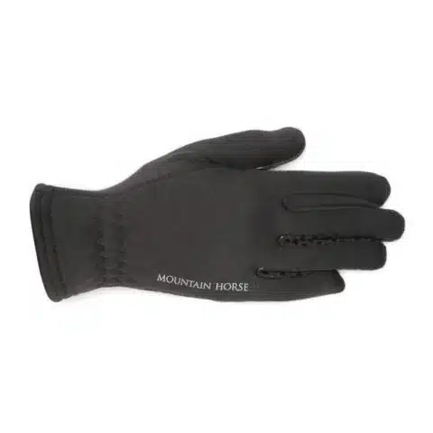 mjuk ridhandske fodrad fleece för ryttare från mountain horse tunna vinterhandskar comfy glove med silikongrepp bra pris ridkläder