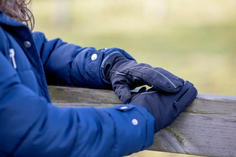 trevlig varmfodrad prisvärd ridvante 3-fingers till ryttare för ridning på vintern från equipage colt bra grepp teddy för värme bra pris ridkläder ryttare