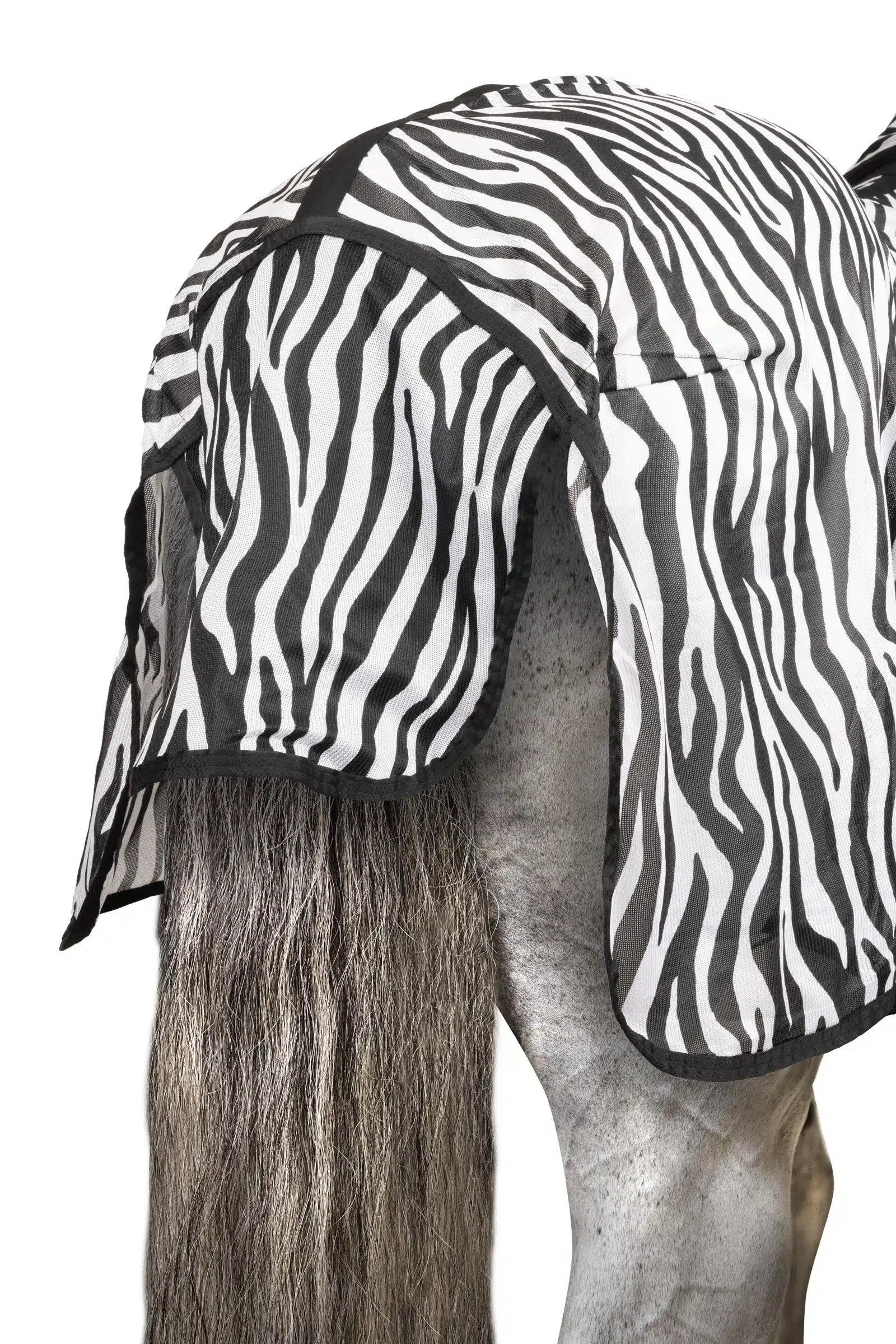 effektivt prisvärt flugtäcke zebra för att hålla irriterande flugor och insekter borta från hästen under sommaren med hals magplatta från horze defender pony fly rug bra pris hästtäcke hästutrustning fri frakt fraktfritt